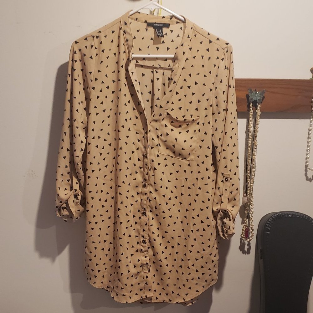 Button down oversize blouse